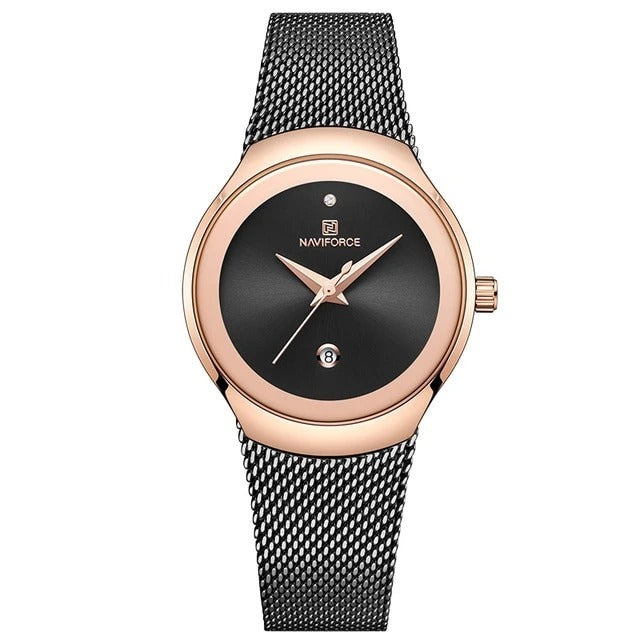 Mesh waterproof quartz watch