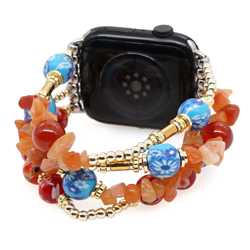 Fashion Trend Versatile Glass Bead Watch Strap