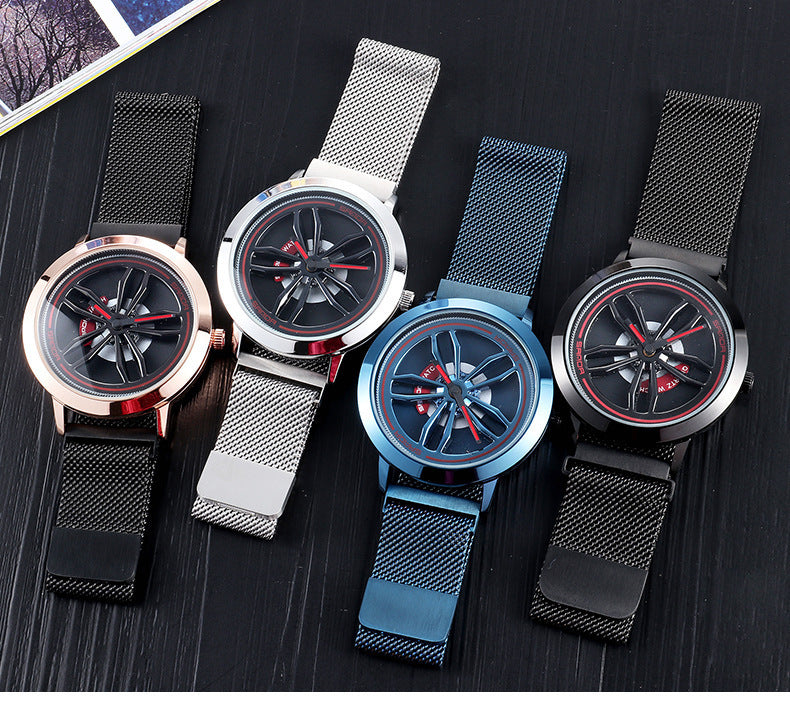 Sanda car wheel quartz watch