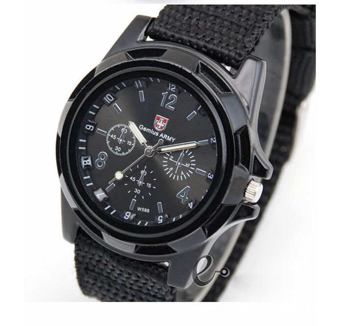 Relojes Gemius ARMY, comercio exterior, correa de lona tejida en caliente, reloj de cuarzo de nailon, reloj militar de mesa para agua y tierra para hombres