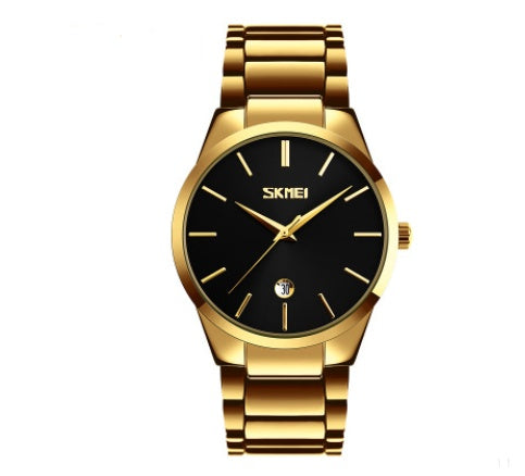 Steel strap quartz watch