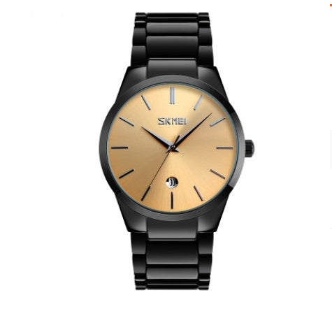 Steel strap quartz watch