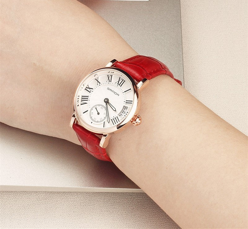 Reloj mujer impermeable delicado cinturón mujer