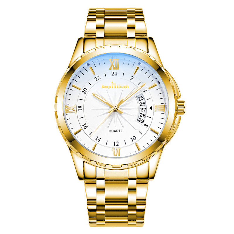 Reloj de cuarzo resistente al agua de alta gama.