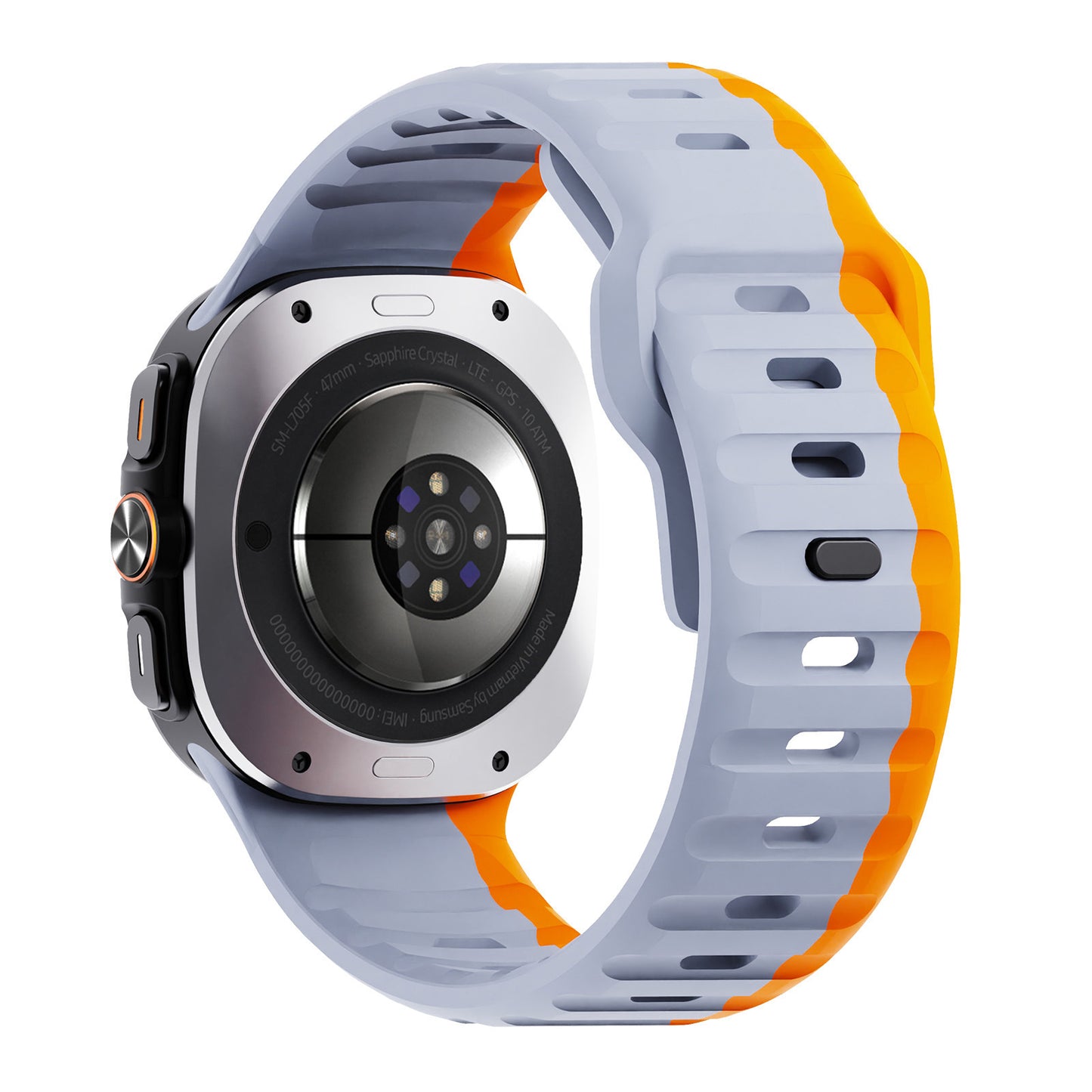 Correa de silicona con hebilla inversa Ultra Wave para reloj compatible con 47 mm