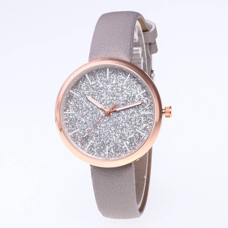 Reloj de pulsera romántico con diseño de cielo estrellado para mujer, informal, con correa de malla de acero y oro rosa, reloj con diamantes de imitación, reloj femenino