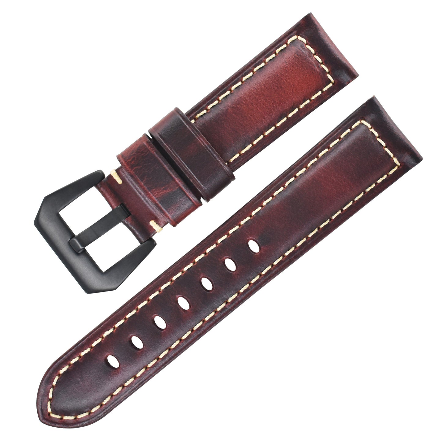 Pulsera vintage de piel de vaca con primera capa de cera de aceite y cuero genuino