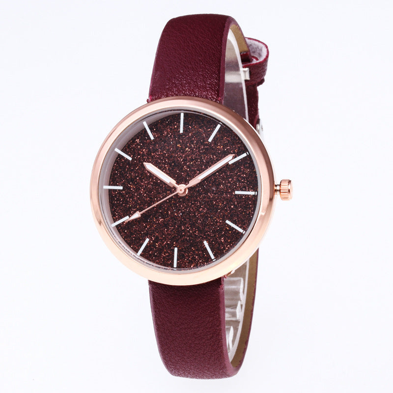 Reloj de pulsera romántico con diseño de cielo estrellado para mujer, informal, con correa de malla de acero y oro rosa, reloj con diamantes de imitación, reloj femenino