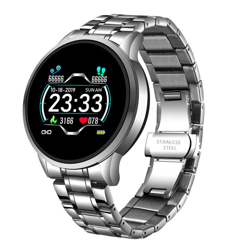 Reloj multifunción inteligente de acero inoxidable para ocio