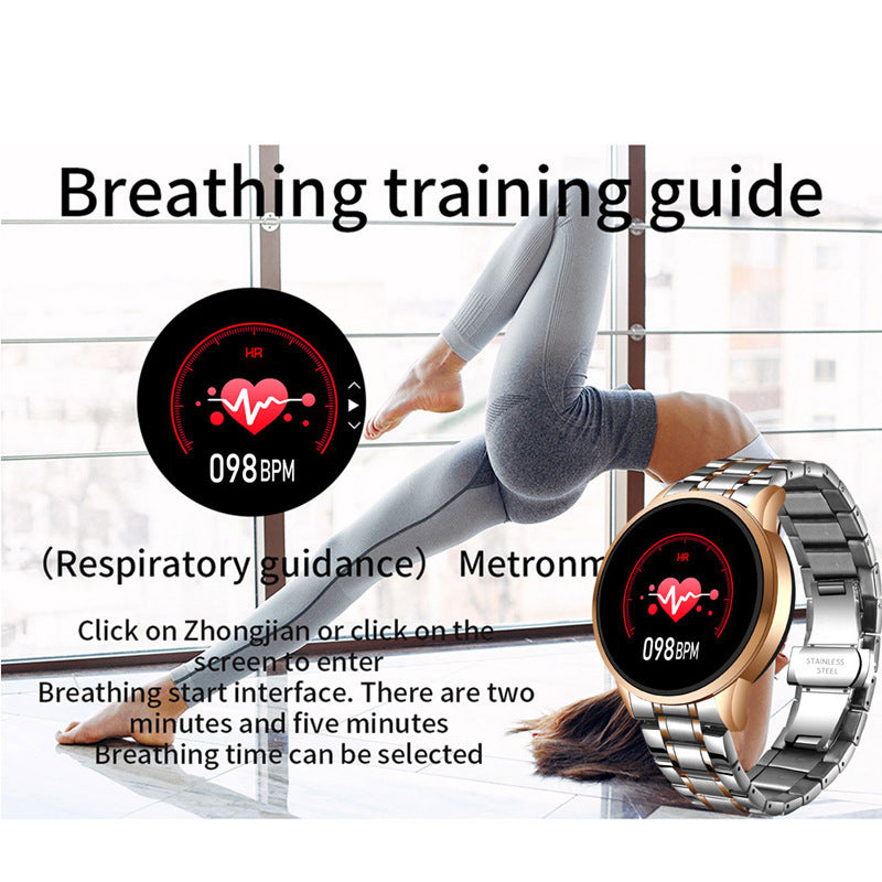 Reloj multifunción inteligente de acero inoxidable para ocio