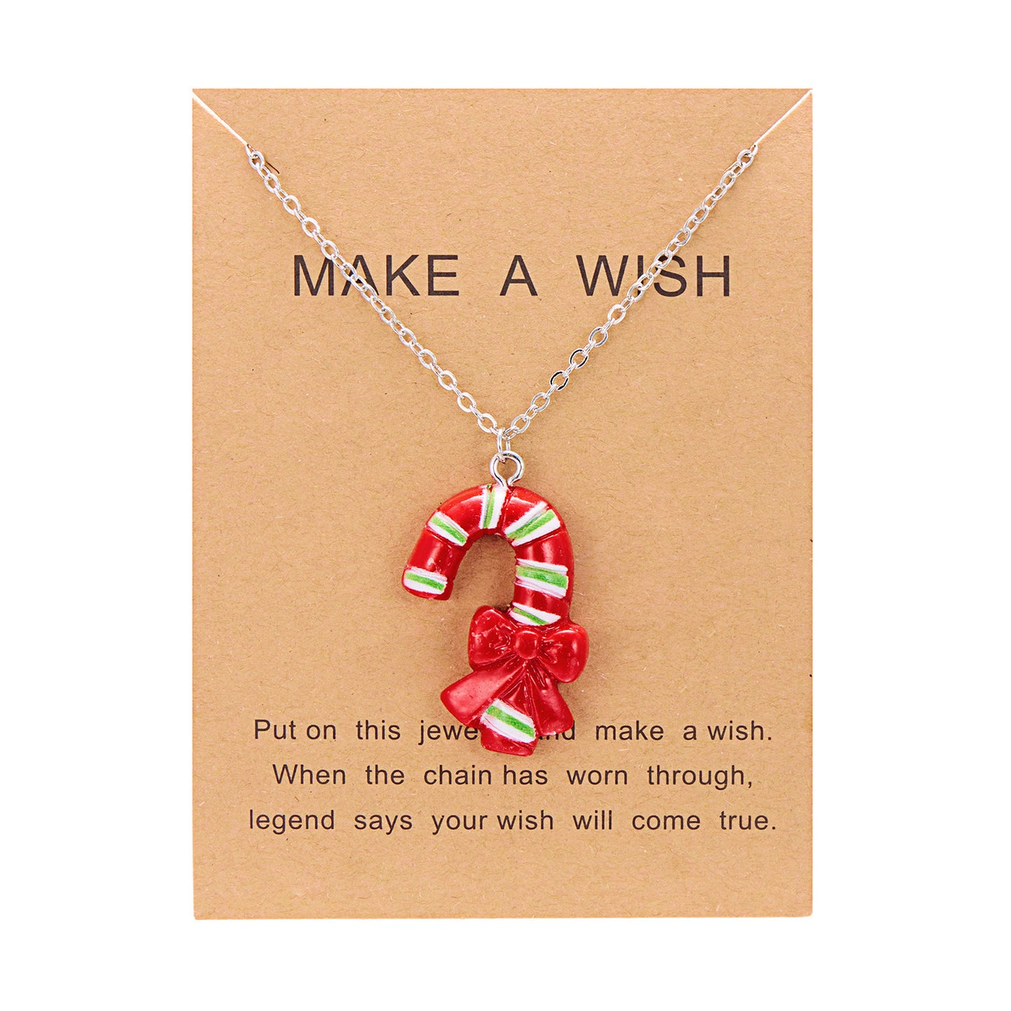 Lindo collar de resina de dibujos animados, colgante de muñeco de nieve de Navidad y Papá Noel, collar de cadena de clavícula para mujer, joyería