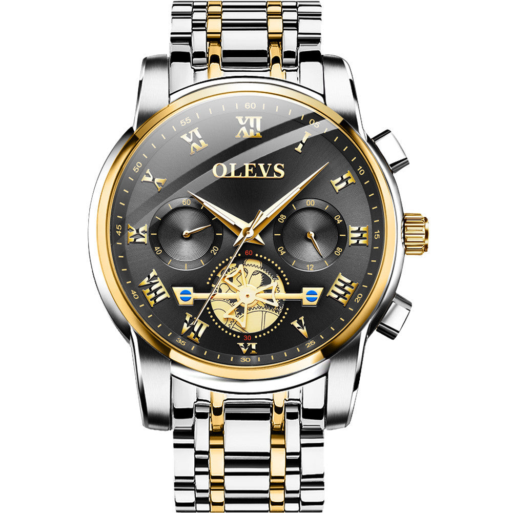 Hollow waterproof quartz watch