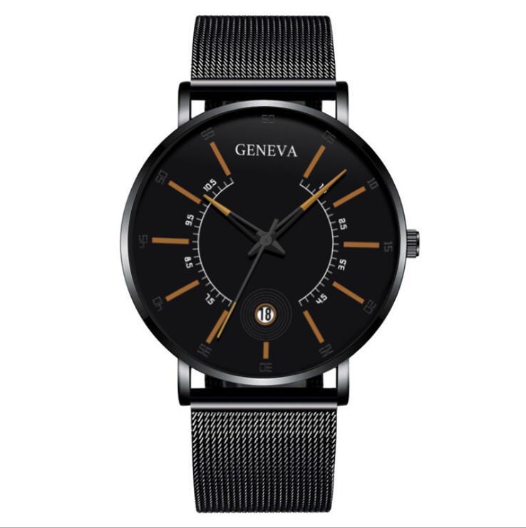 Fashion men's business watch quartz watch classic creative calendar watch