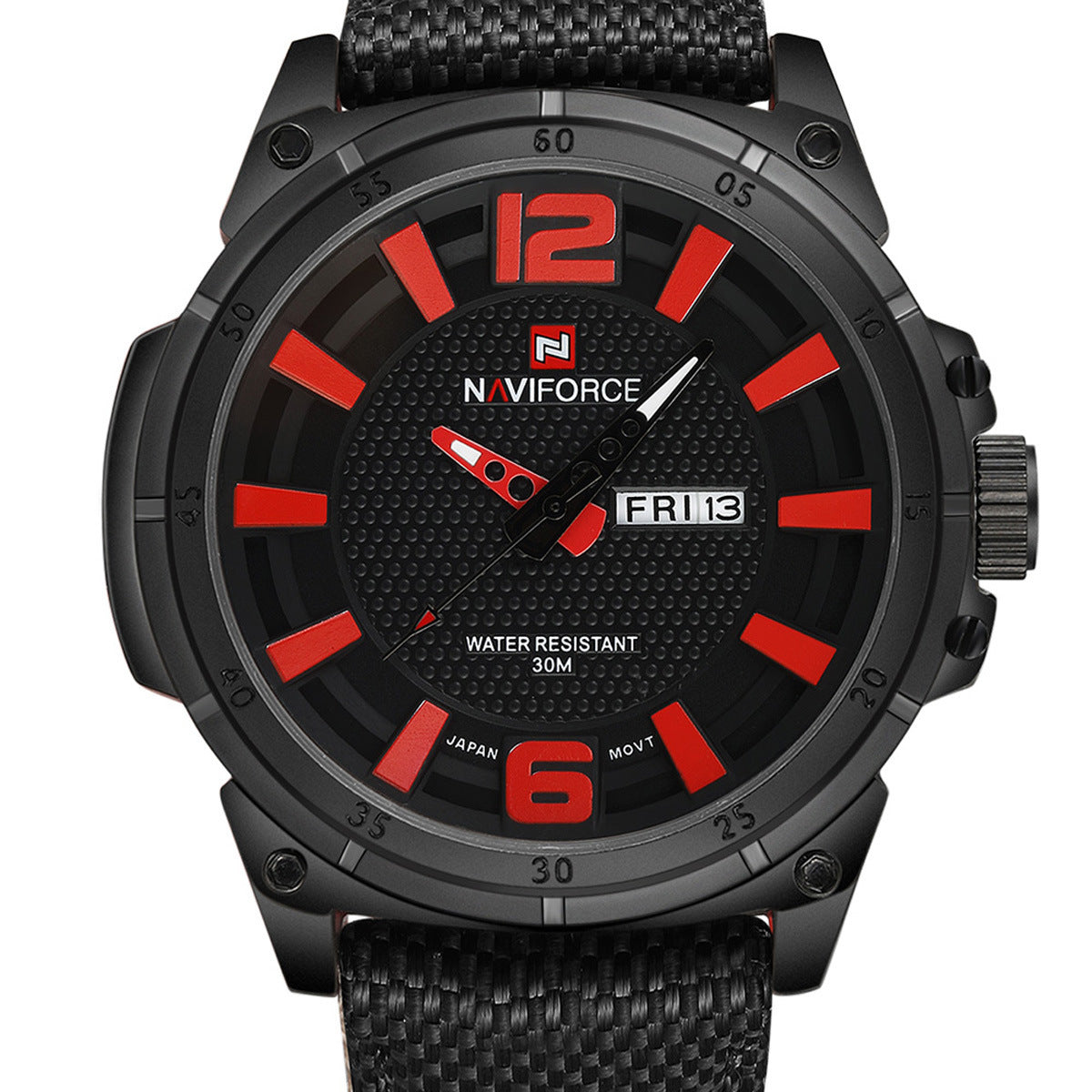 The 9066 men's fashion movement NAVIFORCE Lingxiang large dial minimalist waterproof quartz watch