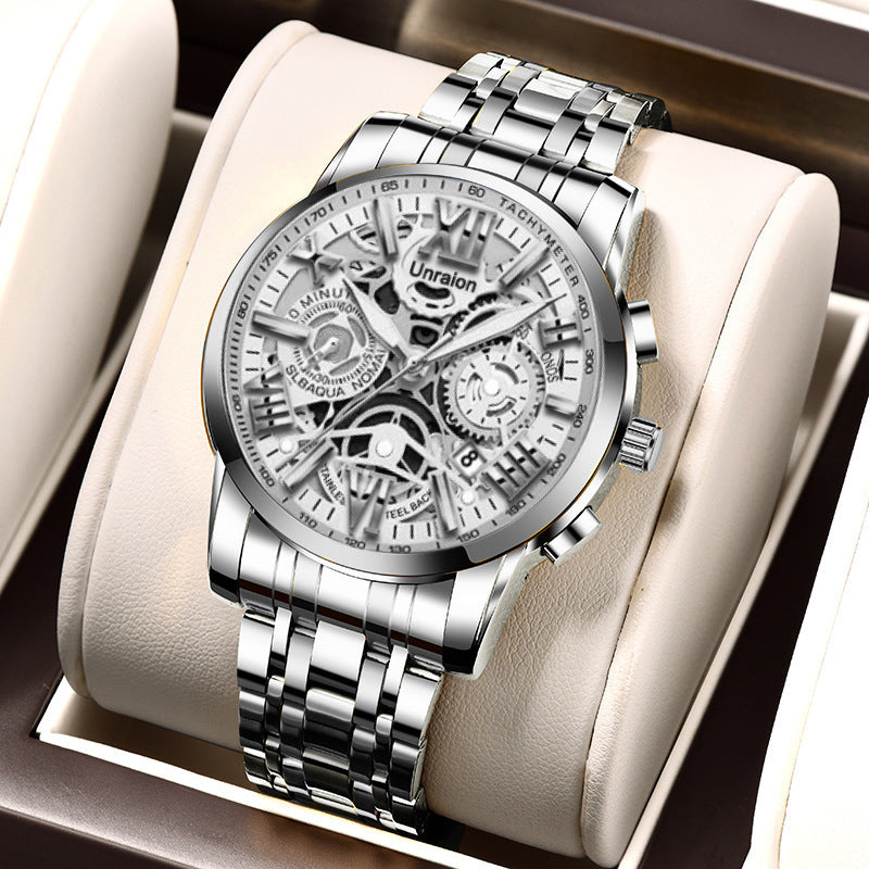 Reloj de cuarzo no mecánico luminoso para hombre