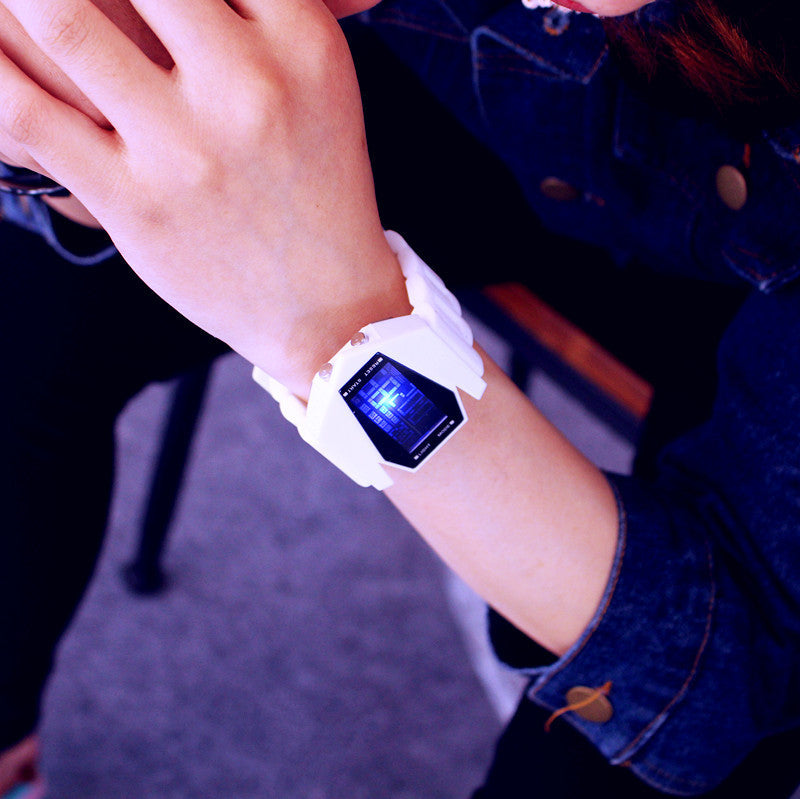 Reloj electrónico multifuncional de moda para estudiantes de moda Harajuku con LED luminoso ulzzang de Corea del Sur para amantes de los deportes para hombres y mujeres