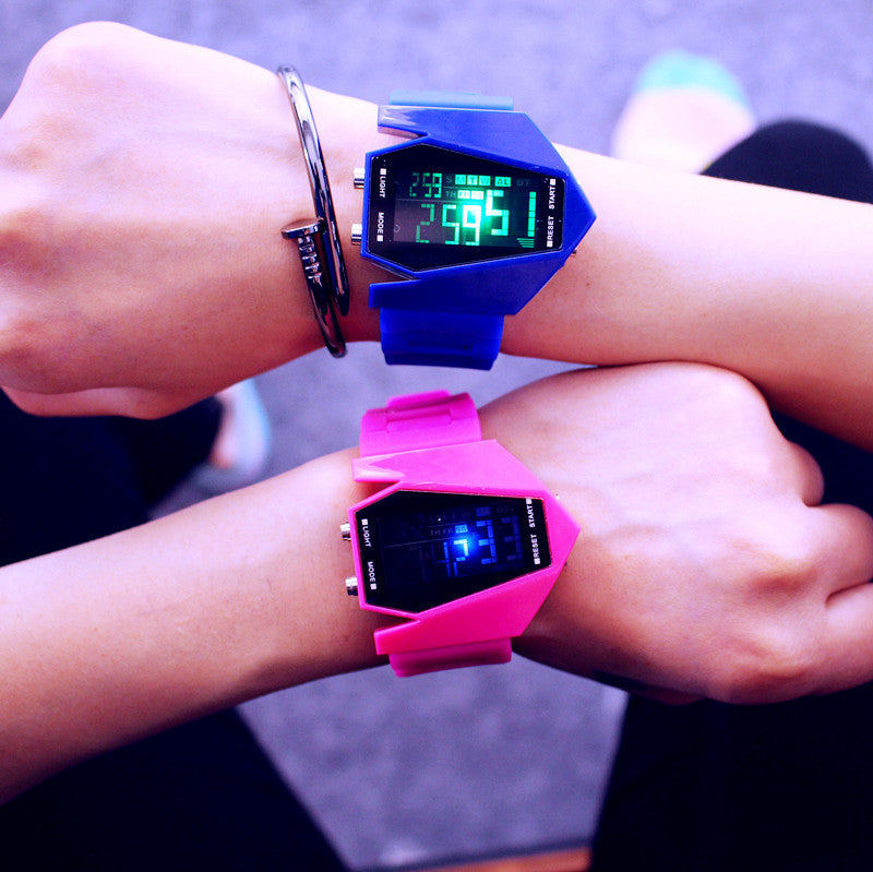 Reloj electrónico multifuncional de moda para estudiantes de moda Harajuku con LED luminoso ulzzang de Corea del Sur para amantes de los deportes para hombres y mujeres