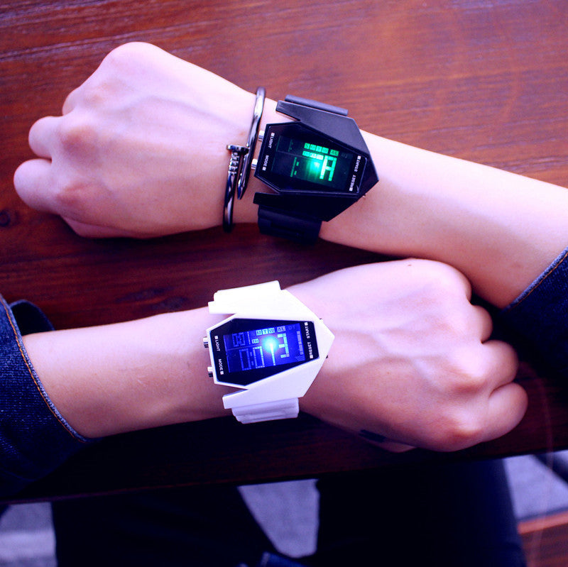 Reloj electrónico multifuncional de moda para estudiantes de moda Harajuku con LED luminoso ulzzang de Corea del Sur para amantes de los deportes para hombres y mujeres