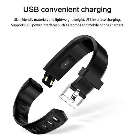 Bluetooth リストバンド付きスマートブレスレット 心拍数モニター ウォッチ アクティビティ フィットネストラッカー