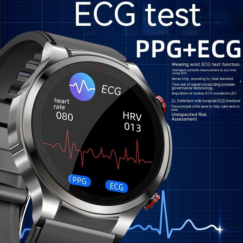 Reloj elegante de la temperatura del cuerpo del ritmo cardíaco de la presión arterial de ECG de la prueba del azúcar en sangre W11