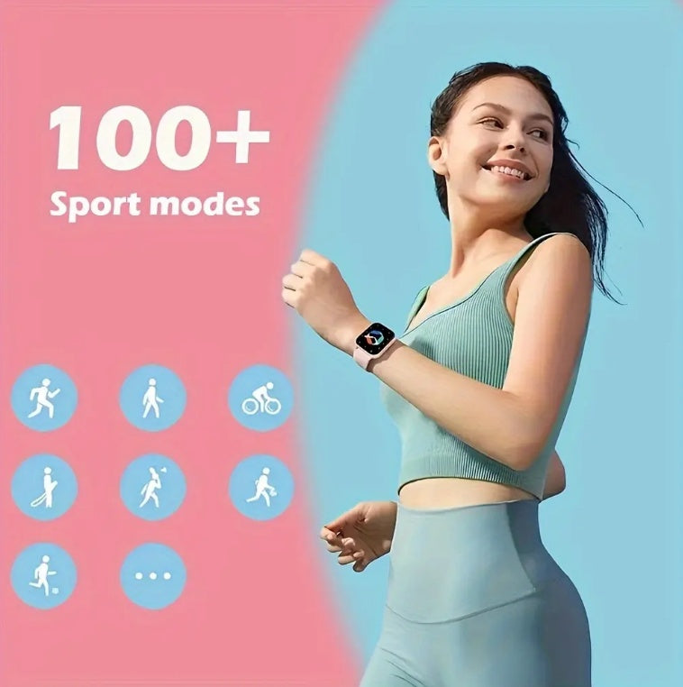 Reloj inteligente cuadrado ZL54CJ para mujer, con Bluetooth, llamadas, control del ritmo cardíaco, modo deportivo, rastreador de actividad física, reloj inteligente resistente al agua para hombres y mujeres, para iOS y Android