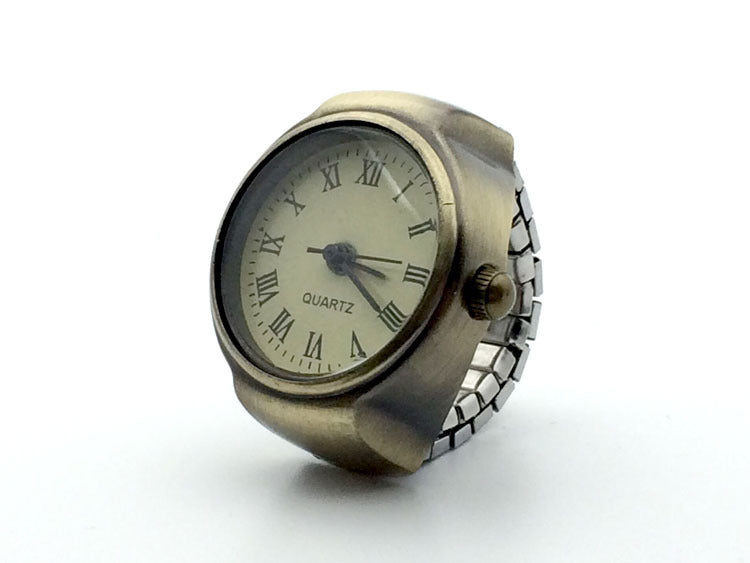 Reloj de anillo retro personalizado para pareja de hombres y mujeres