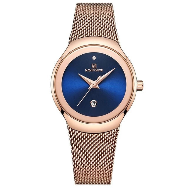 Mesh waterproof quartz watch