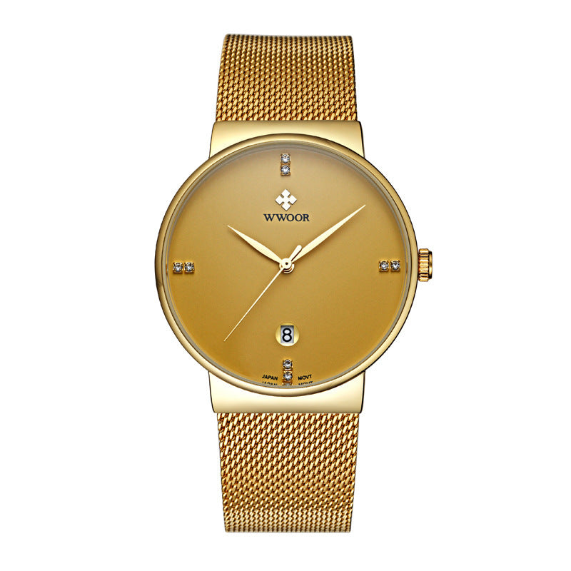 Mesh belt quartz men's watch simple waterproof watch