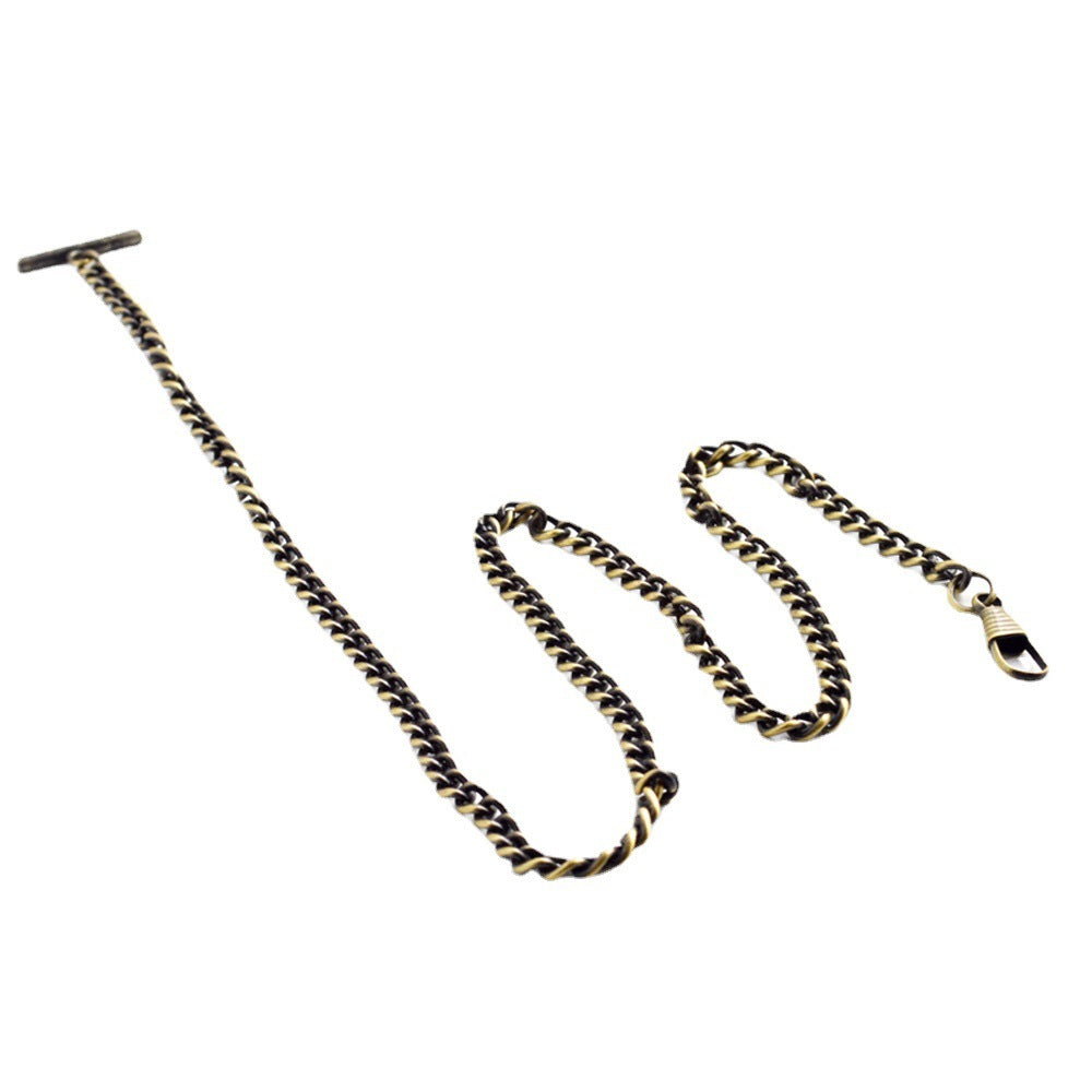 Pocket Watch Chain T-shaped Long Iron Chain Clothing Ornament