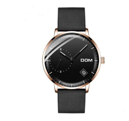 Men's simple quartz watch belt calendar anti-independent second hand sports men's watch