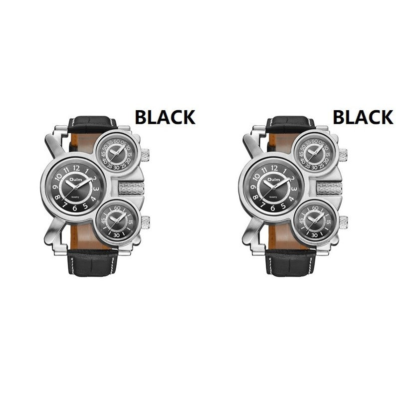 OULM ou Lei foreign trade dual-movement genuine leather men's watch outdoor sports thermometer compass quartz watch wholesale