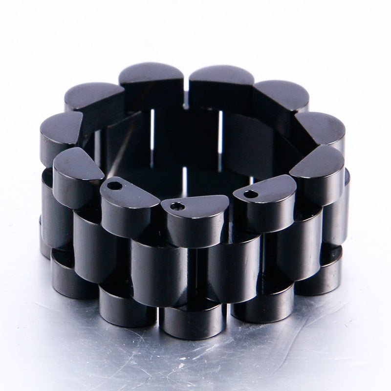 Foldable Titanium Steel Ring Men's Simplicity Wind Ring Watch Chain Ornament