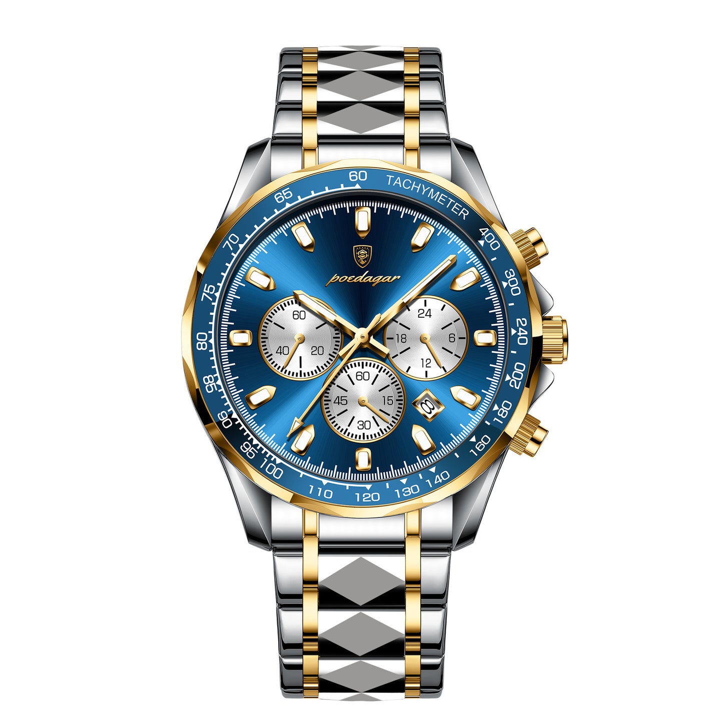 Reloj de cuarzo multifuncional para hombre, luminoso y resistente al agua