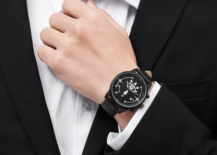 Luminous three-dimensional quartz watch