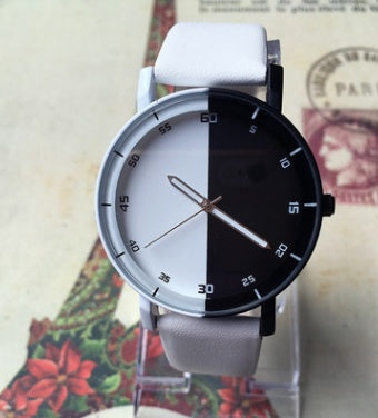 Reloj creativo Harajuku con mosaico en blanco y negro, reloj de mesa para estudiantes, personalidad salvaje, reloj para hombres y mujeres, relojes para parejas