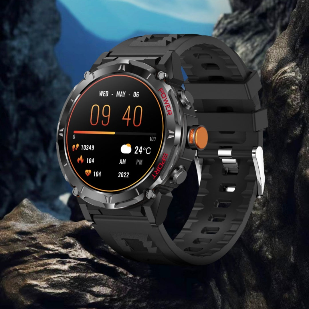 Nuevo reloj inteligente Y18 de 143 pulgadas con monitorización de presión de altitud y GPS de oxígeno en sangre