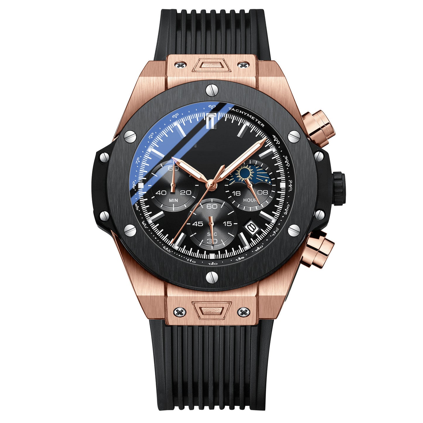 Men's Silicone Strap Quartz Watch