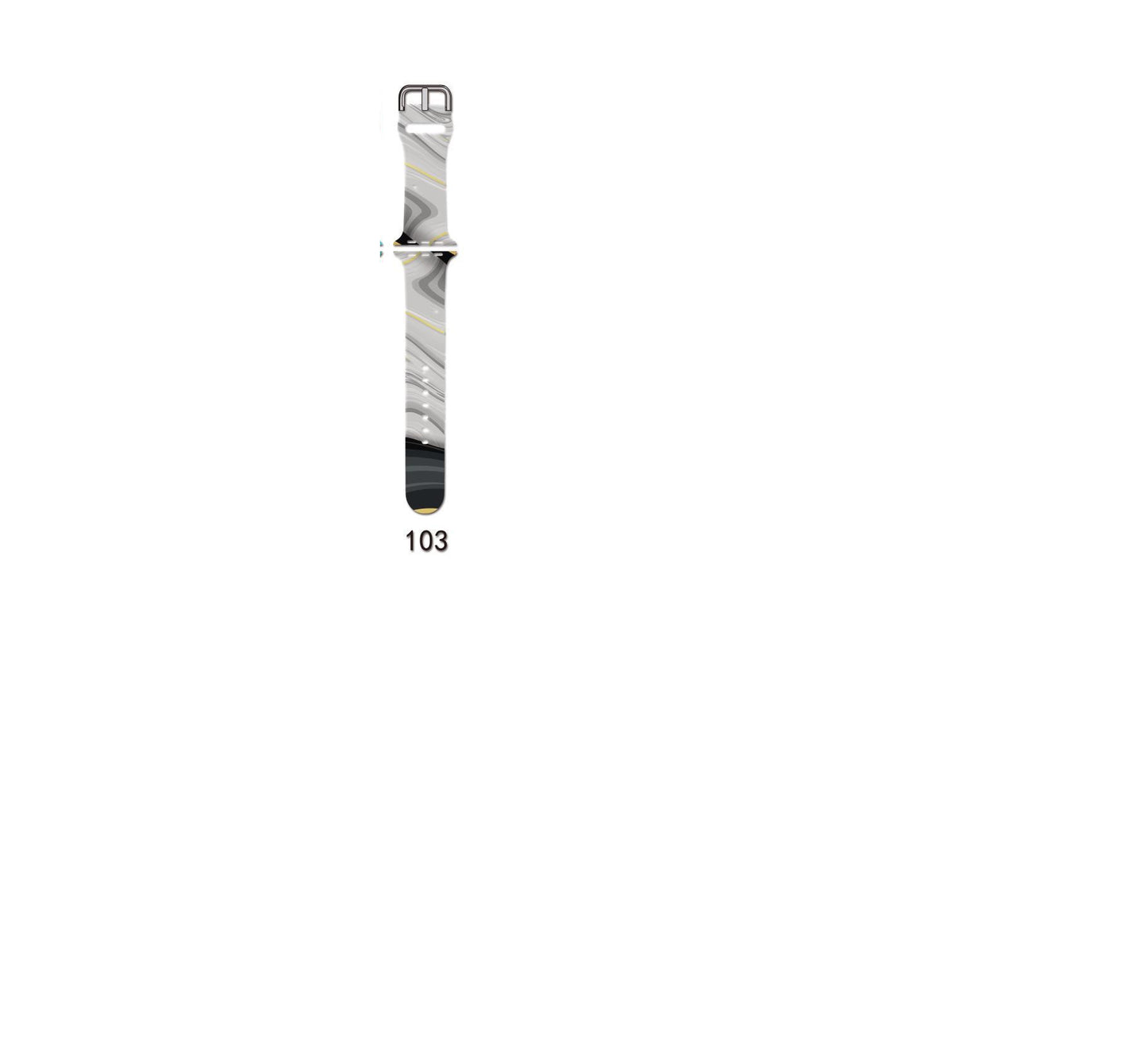 Strap Printed Marbled Silicone Watch