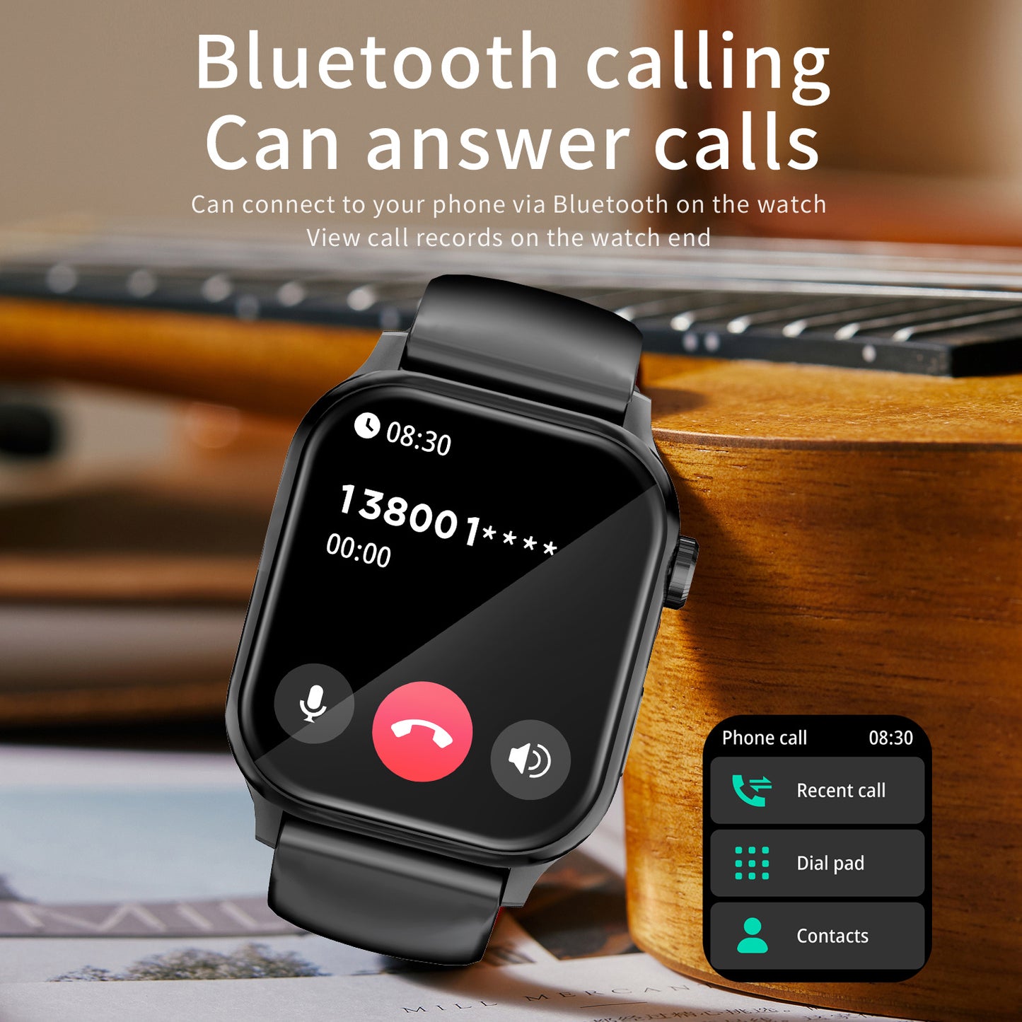Reloj inteligente G93 para hombre y mujer, nuevo reloj inteligente deportivo con pantalla cuadrada de 1,85 pulgadas, resistente al agua, con llamadas Bluetooth y control del ritmo cardíaco