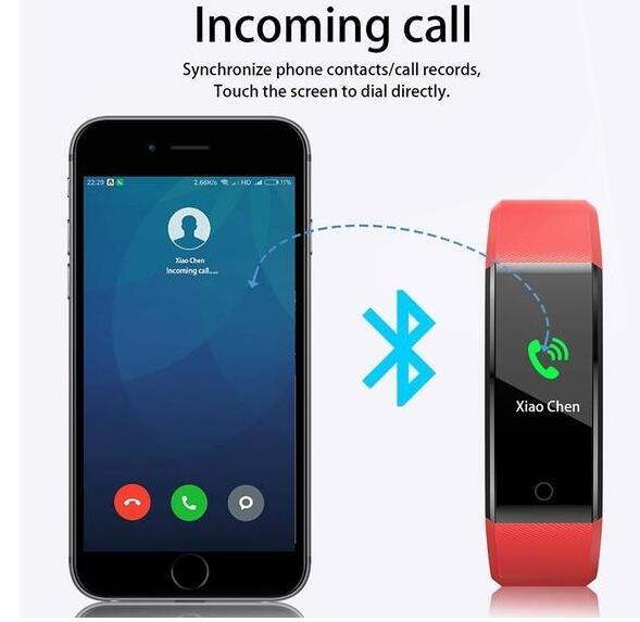 Bluetooth リストバンド付きスマートブレスレット 心拍数モニター ウォッチ アクティビティ フィットネストラッカー