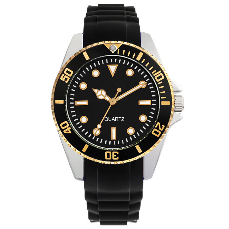 Reloj de cuarzo de silicona luminoso, moderno y resistente al agua