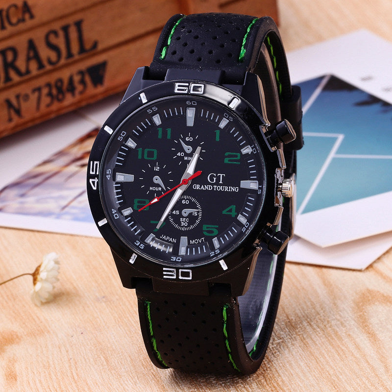 Reloj deportivo GT Racing de silicona con esfera grande para hombre, de cuarzo, de eBay, venta al por mayor