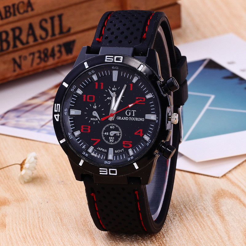 Reloj deportivo GT Racing de silicona con esfera grande para hombre, de cuarzo, de eBay, venta al por mayor