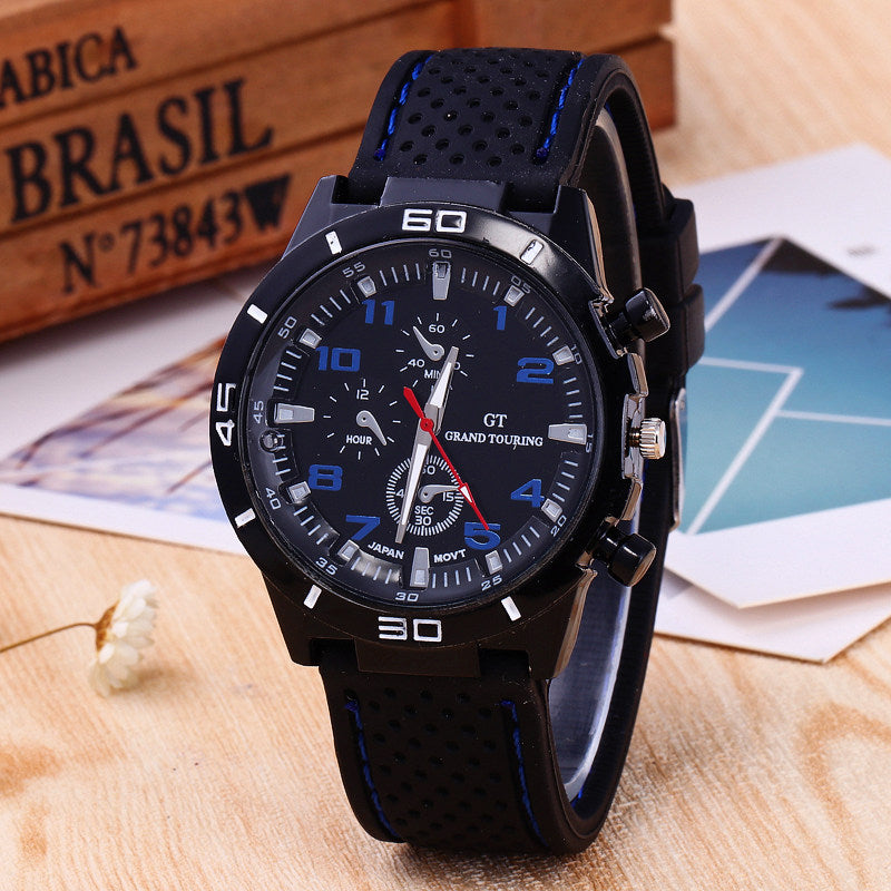 Reloj deportivo GT Racing de silicona con esfera grande para hombre, de cuarzo, de eBay, venta al por mayor