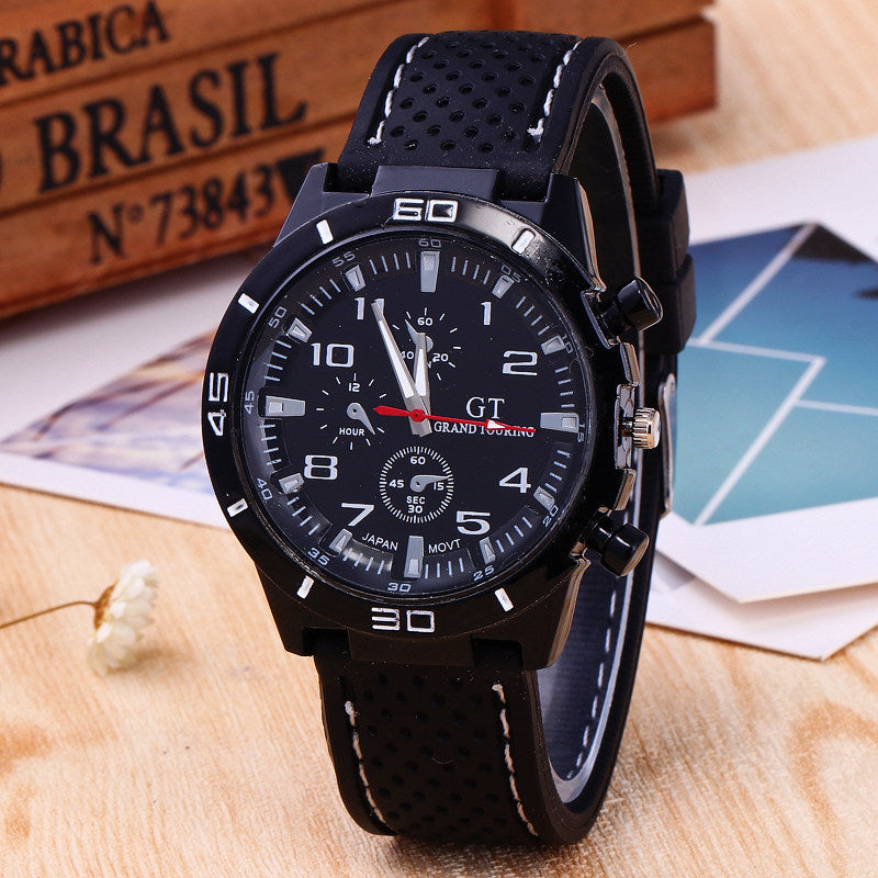 Reloj deportivo GT Racing de silicona con esfera grande para hombre, de cuarzo, de eBay, venta al por mayor