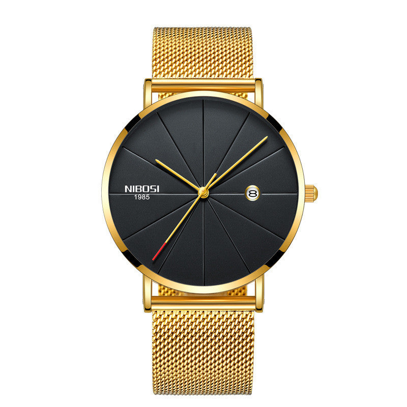 Couple mesh belt casual quartz watch