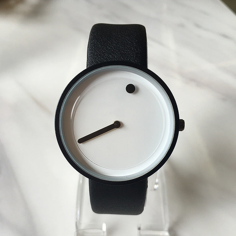 Reloj de cuarzo para amantes de hombres y mujeres con marea neutra y movimiento de moda coreana con personalidad de concepto creativo simple sin puntero