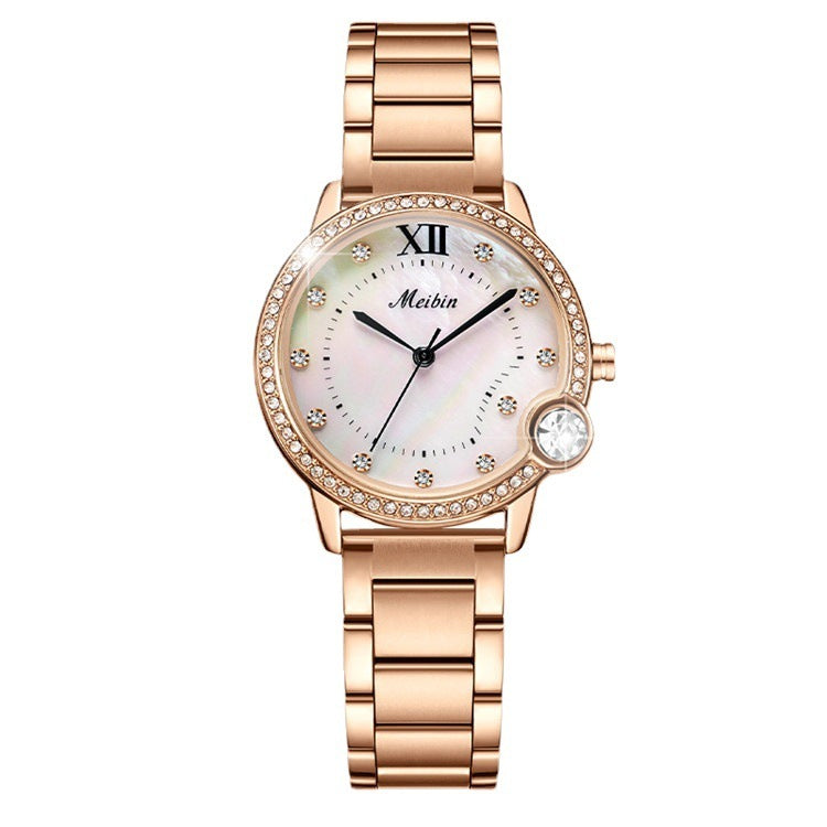 Fashion Shell Face Waterproof Ladies Quartz Watch