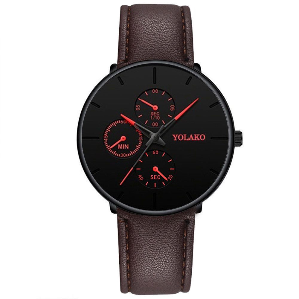 Reloj de cuarzo clásico de negocios informal.