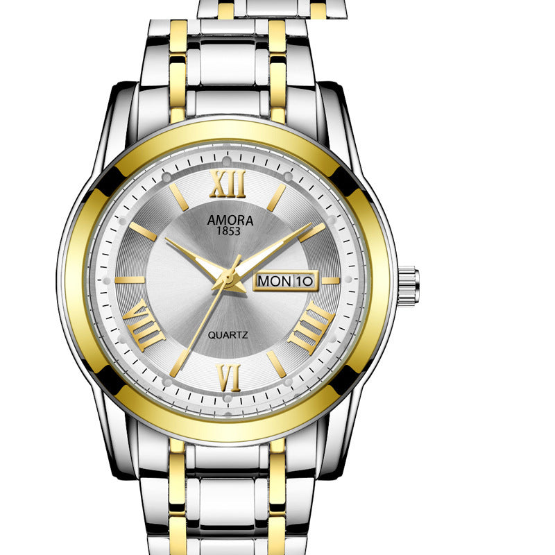 Reloj automático no mecánico para hombre con calendario